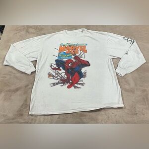 Marvel Spider-Man Long Sleeve T-Shirt Men XL Marvel Age Comic Graphic Tee